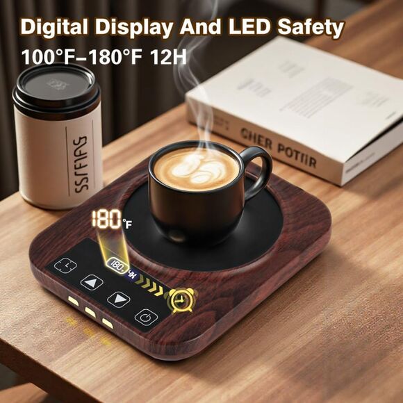 36W Smart Coffee Mug Warmer 9 Temp Settings Desk Use Temperature Control Base Up - Picture 1 of 3